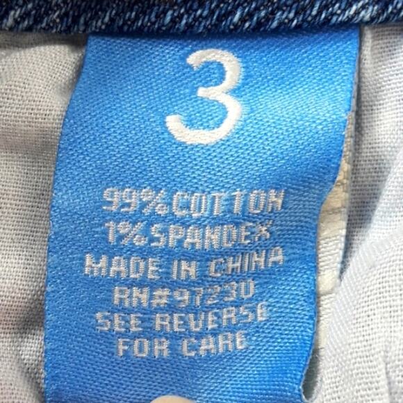 NWT Juniors Sz 3 Embroidered Distressed Highrise Grunge Denim Cutoff Shorts - Picture 4 of 12